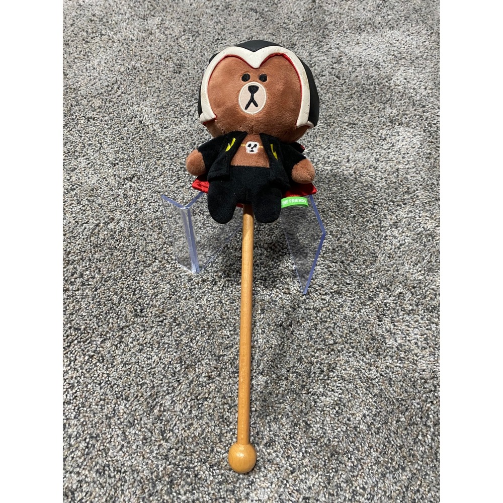 LINE FRIENDS Brown Bear Plush Massage Stick Unisex OS Brown Good Vampire Costume